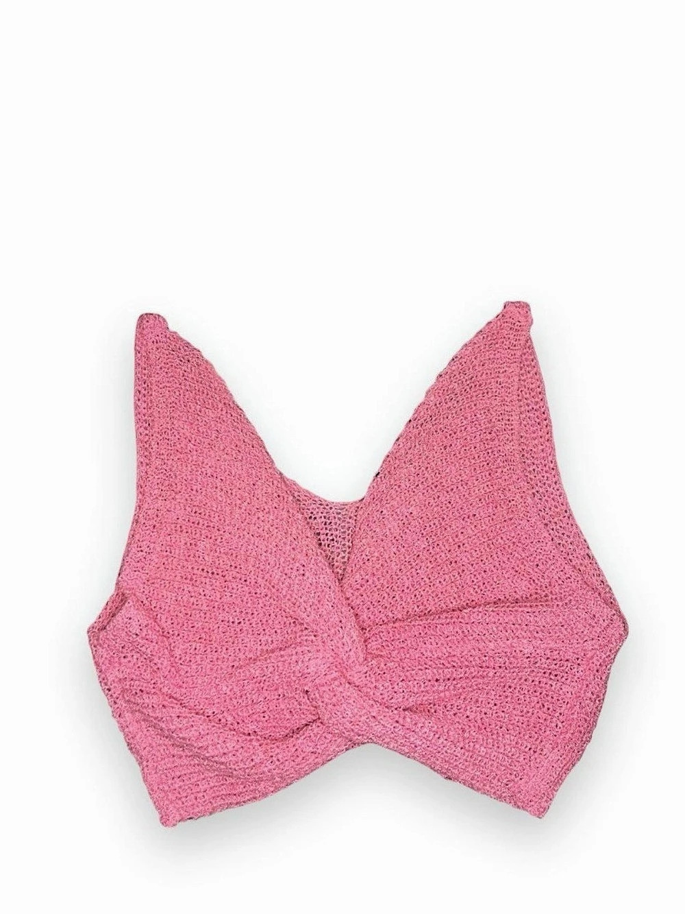 Pink Knit Bikini Cover Up Top Like New